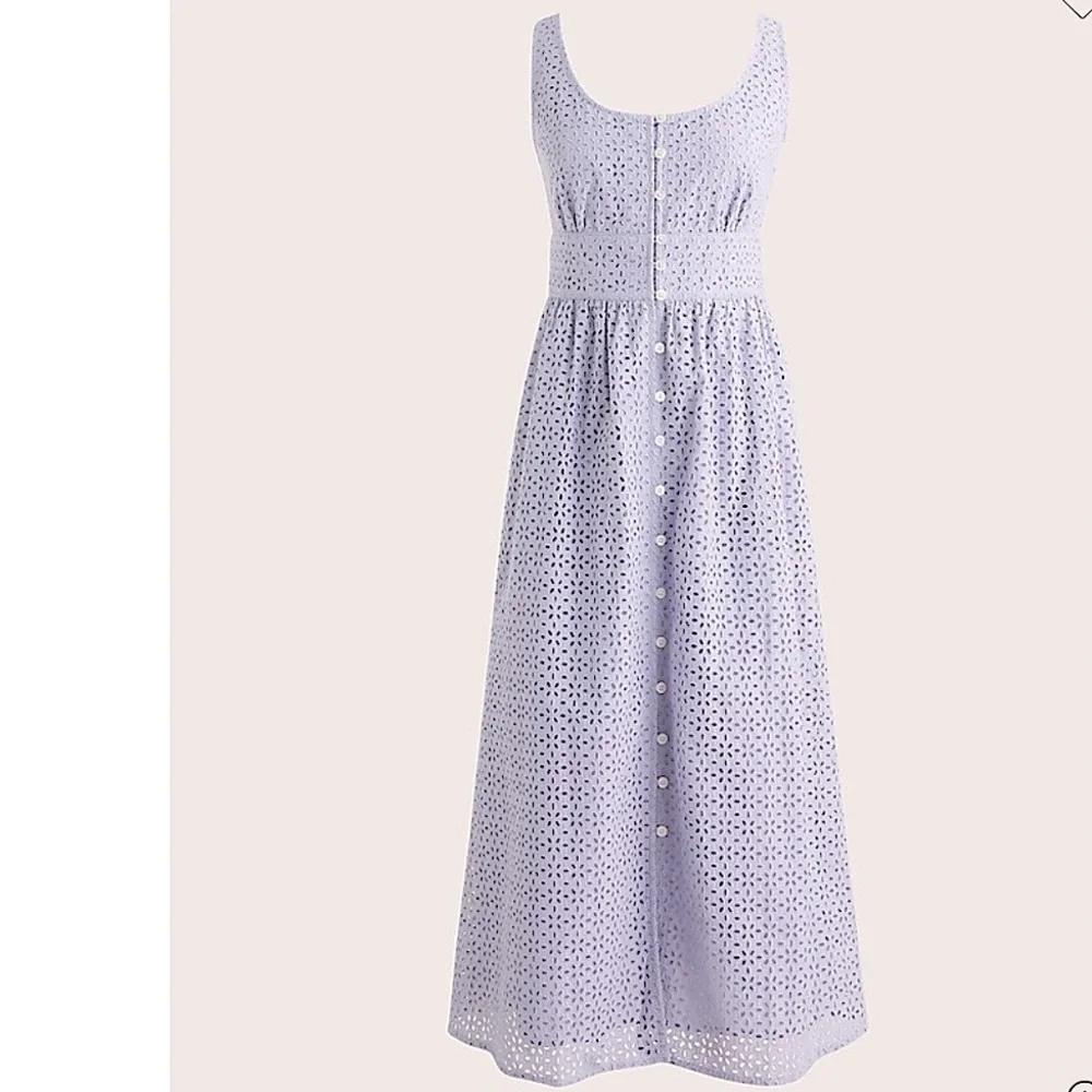 J. Crew Button-front eyelet dress in Peri Shadow Size 6